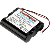 Dantona Industries, Inc. Battery, Pack Lithium-Ion Rechargeable 3.7V 7800MAH 18650 Conn 3 Cells UN38.3