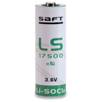 Dantona Industries, Inc. Battery, Non-Rechargeable, A, Lithium Thionyl Chloride, 3.6VDC, 3.6Ah, SAFTLS Series