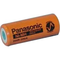 Dantona Industries, Inc. Battery, Rechargeable, Cylindrical, Ni-MH, 1.2 VDC, 2.04Ah, Flat Top, DANTONA Series