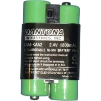 Dantona Industries, Inc. Battery, Rechargeable, AA, Nickel-Metal Hydride, 2.4VDC, 1.8Ah, Camera, 