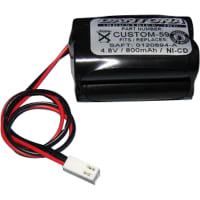 Dantona Industries, Inc. Battery Pack w/Connector;Emergency Lighting;NiCad;800mAh;4.8V;Comp. to Day Brite