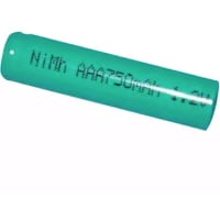 Dantona Industries, Inc. Battery;Rechargeable;AAA;Nickel-Metal Hydride;1.2VDC;750mAh;Flat Top