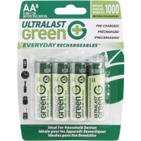 Dantona Industries, Inc. Battery, Rechargeable, AA, Nickel-Metal Hydride, 1.2VDC, 2.1Ah, Photo, Ultra Green