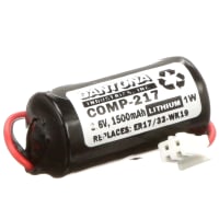 Dantona Industries, Inc. Lithium Battery, 3.6V, 1500 mAh, w/Connector, Replaces MAXELL: