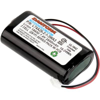 Dantona Industries, Inc. Battery, Pack Lithium-Ion Rechargeable 7.4V 2600MAH 18650 Conn 2 Cell UN38.3