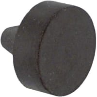 Dantona Industries, Inc. Button, Bumper, Rubber, 5/16 in., 3/16 in., 1/4 in., 1/8 in., Black