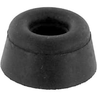 Dantona Industries, Inc. Bumper, Rubber, 1 in., 1/2 in., 1/4 in., 1/4 in., 3/8 in., 3/16 in., Black