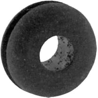 Dantona Industries, Inc. Grommet, Round, 3/16 in., Rubber, 1/16 in., 1/2 in., 7/32 in., 3/8 in.