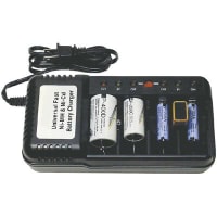 Dantona Industries, Inc. Charger, Battery, Charges AA, AAA, C, D and 9V Ni-Cd or Ni-MH Batteries, 9 V