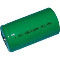 Dantona Industries, Inc. Battery, Rechargeable, C, Nickel-Metal Hydride, 1.2VDC, 4.5Ah, DantonaSingle Cell