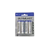 Dantona Industries, Inc. Battery, Non-Rechargeable, D, Zinc Chloride, 1.5VDC, Pressure Contact, ULTRALAST