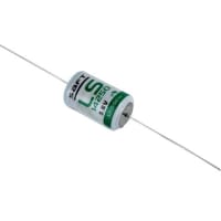 Dantona Industries, Inc. Battery, Non-Rechargeable, 1/2 AA, Lithium, 3.6 VDC, 1.2Ah, Axial Leads, 