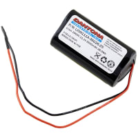 Dantona Industries, Inc. Battery, Lithium Ion, 11.1VDC, 2.6Ah, Lead Wires