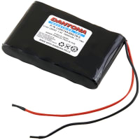 Dantona Industries, Inc. Battery, Lithium Ion, 11.1VDC, 5.2Ah, Lead Wires