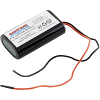 Dantona Industries, Inc. Battery, Lithium Ion, 7.4VDC, 2600mAh, 2 Cell, Lead Wires