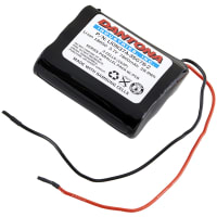 Dantona Industries, Inc. Battery, Lithium Ion, 3.7VDC, 7800mAh, 3 Cell, Lead Wires