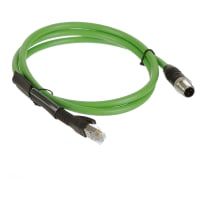 Datasensing Cable, Ethernet, CAB-ETH-M10 M12-IP67 to RJ45, 10m