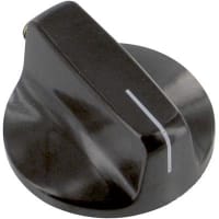 Davies Molding Phenolic Knob, Dia 1/4 in. (6.35mm), Height 1/2 in (12.7mm), 8-32 Screw Size