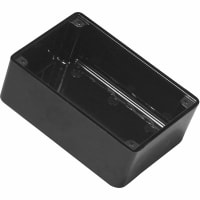 Davies Molding Enclosure, Box/Lid, Desktop, Phenolic, Black, 4x2.875x1.563 In, Buy Lid Seperately