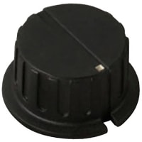 Davies Molding Knob, Phenolic, Skirted, Bushing Mounting, Dia 1.14" (29mm), 0.72" (18mm), 10-32 AWG