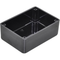 Davies Molding Enclosure, Box/Lid, Desktop, Phenolic, Black, 3.5x2.5x1.25 In, Buy Lid Seperately