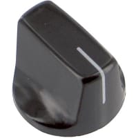 Davies Molding Knob, Phenolic, 1/4 in. (Shaft), 1/4 in., 13/32 in., 8-32