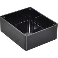 Davies Molding Enclosure, Box/Lid, Desktop, Phenolic, Black, 5x4.25x1.75 In, Buy Lid Seperately