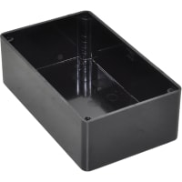 Davies Molding Enclosure, Box/Lid, Desktop, Phenolic, Black, 6.25x3.75x2 In, Buy Lid Seperately