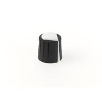 Davies Molding 14.4mm Wide, 15mm High Rubber Overmold Two-Shot Control Knob 6mm x 18 Teeth