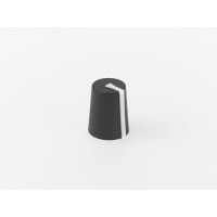 Davies Molding 12mm Wide, 15mm High Rubber Overmold Two-Shot Control Knob M6 flatted to M4.5