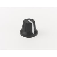 Davies Molding 18.3mm Wide, 15mm High Rubber Overmold Two-Shot Control Knob 6mm x 18 Teeth