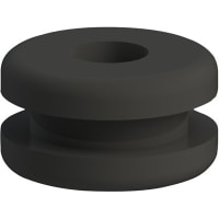 Davies Molding Rubber Grommet Black for Cut-out Hole 0.25 with Panel Thickness 0.063