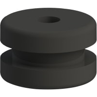 Davies Molding Rubber Grommet Black for Cut-out Hole 0.375 with Panel Thickness 0.093