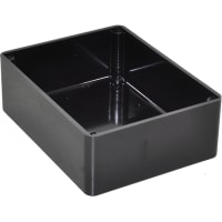 Davies Molding Enclosure, Box/Lid, Desktop, Phenolic, Black, 6.813x5.281x2.281 In, BuyLid Seperately