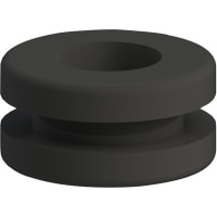 Davies Molding Rubber Grommet Black for Cut-out Hole 0.437 with Panel Thickness 0.093