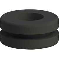 Davies Molding Rubber Grommet Black for Cut-out Hole 0.437 with Panel Thickness 0.063