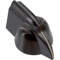 Davies Molding Control Knob, Phenolic, 1/4" (6.35mm) Shaft, 5/16" (7.92mm), 8-32 Screw Size