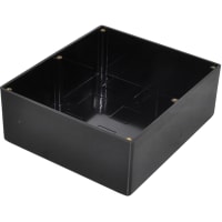 Davies Molding Enclosure, Box/Lid, Desktop, Phenolic, Black, 8.438x7.438x3.016 In, BuyLid Seperately