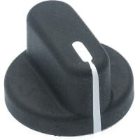 Davies Molding Soft Touch Control Knob-Skirted 1/4" flatted to 5/32" Spring