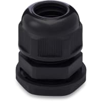 Davies Molding Black PG-29 Cable Gland, 14-25mm Cable Range