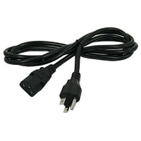 Advantech Standard 16AWG Black Power Cord, UL, 3 Pin, 10A/125V, 1.83m(6 ft), E90165 Series