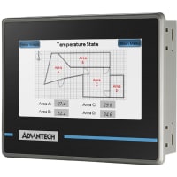 Advantech HMI Display, 4.3 in LCD, 3 x Serial, Ethernet, 2 x USB, 64 MB, WOP-200K Series