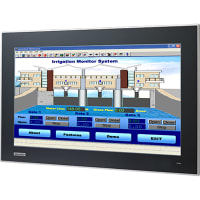 Advantech Industrial Monitor, Projected Capacitive Touch, 21.5 in, VGA, DVI Ports, advim