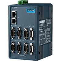 Advantech 8-port RS-232/422/485 Serial Device Server w/ Redundant Ethernet Ports -40~75C