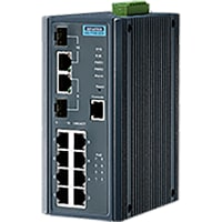 Advantech 8-port 10/100M(PoE/PoE+) + 2 GbE Combo Full L2 Managed Ethernet Switch, -40~75C