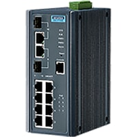 Advantech Ethernet POE Switch, Managed, 10 Port, 24-48 VDC, Wide Temp, adesw, EKI Series