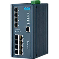 Advantech Ethernet PoE Switch, Managed, 12 Port, 48 VDC, Wide Temp, adesw, EKI Series