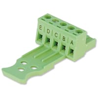 Advantech Terminal Block Connector with Strain Relief, 5 Position, 2 Pk, Green, BB Series