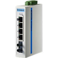 Advantech Ethernet Switch, Managed, 5 Port, 4x10/100M+1xMM ST, 12 to 48 VDC, EKI Series