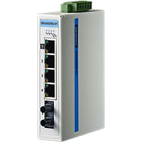 Advantech Ethernet Switch, Managed, 5 Port, 4x10/100M+1xSM ST, 12 to 48 VDC, EKI Series